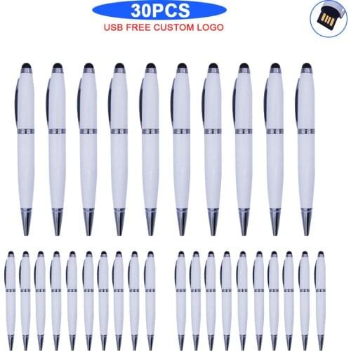 30pcs metal 128GB 64GB 32GB Flash Memory Stick Metal USB2.0 Pen Drive for Gift PC Thumb Drive 16GB 8GB usb thumb drive free logo