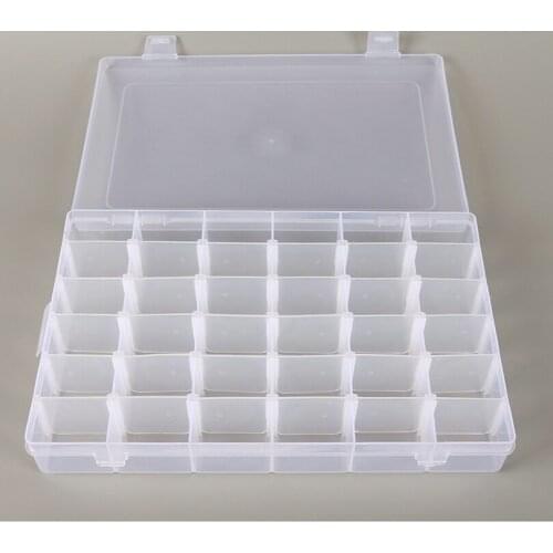 36 Removable grid Diamond painting embroidery storage Rhinestone box clear Plastic Makeup tools for Jewelry parts Organizer Gift