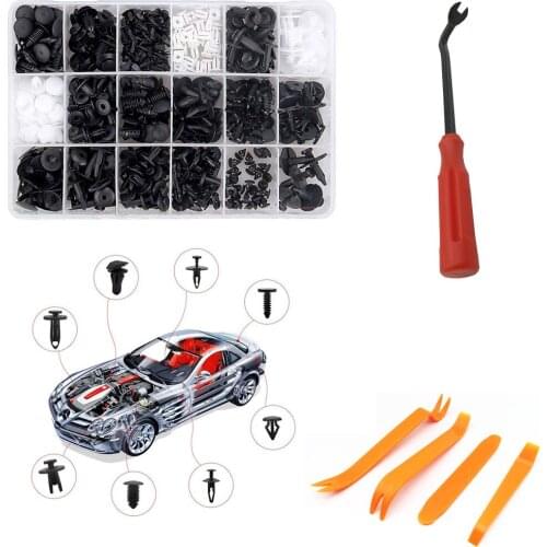 415Pcs Auto Fastener Clip Car Retainer Kit Door Trim Panel Removel Tool For Ford Chrysler Toyota Camry Honda Nissan Mazda Chevy