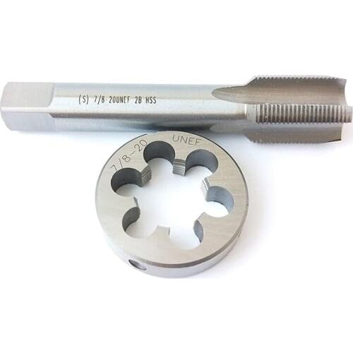 7/8-20 HSS Tap And Die Set UNEF Machine Thread Tap and UNEF Round Thread Die Right Hand