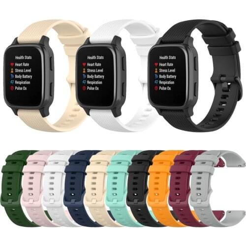 20mm Quick Release Strap For Garmin Venu Sq Silicone Band vivomove3 Forerunner 245 645 vivoactive 3 Watchband Bracelet