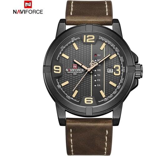 NAVIFORCE Top Brand Luxury Men Wristwatch Sport Military Waterproof Man Watch Army Auto Date Week Fashion Quartz Male Clock 9177