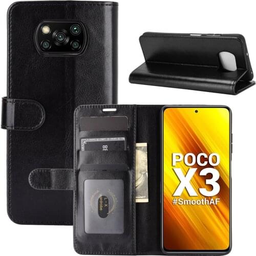 Pu Leather Card Pocket Phone Bag for Xiaomi POCO X3 NFC F2 Pro Redmi Note 8 8T 8A 9S 9 9A 9C Stand Flip Full Protection Case