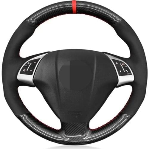 Car Steering Wheel Cover Black Suede For Fiat Grande Punto Bravo Linea 2007-2019 Qubo Doblo Opel Combo Vauxhall Combo 2012-2017