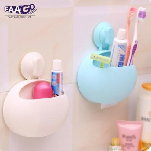 Toothpaste Dispenser Toothbrush Holder Suction Hooks Cups Organizer Bathroom Kitchen Cup Wall Mount Sucker Storage Set
