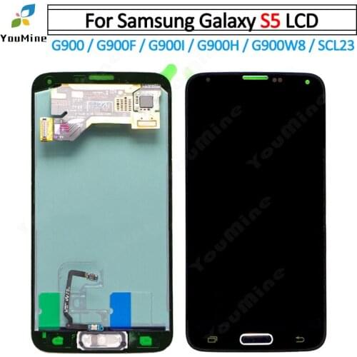 For Samsung S5 G900 LCD Display Touch Screen Digitizer with home button for Samsung Galaxy S5 G99 G900A G900W8 G900T G900F LCD
