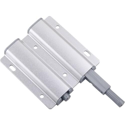Double Magnetic Touch Catch Latch Push to Open Rebound Device Catch for Cabinet Closet Door Home Furniture 82.5x89mm, Silver