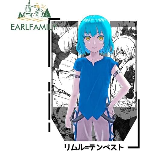 EARLFAMILY 13cm x 10.5cm for Rimuru Tempest Cat Face Love Funny Car Sticker Waterproof Decal Vinyl Window Trunk Decoration