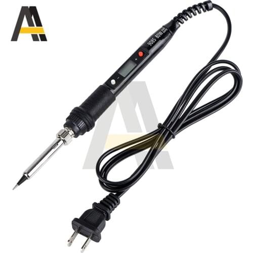 80W LCD Electric Soldering iron 908S Adjustable Temperature Solder 110V/220V iron With Soldering Iron Tips with EU/US Plug