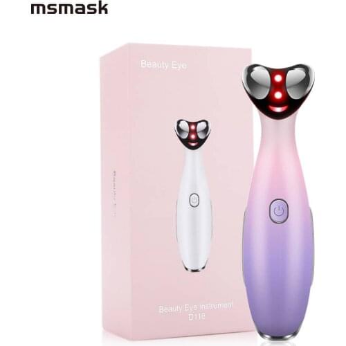 Electric RF Eye Massager Mini Portable Vibration Eye Massager EMS Eye Bags Reduce Massage Machine LED Eye Care Tool