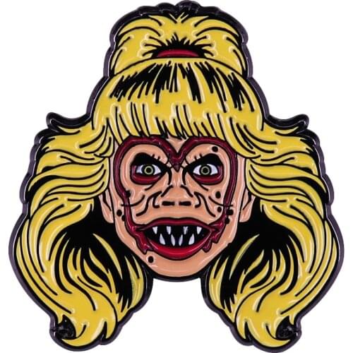 Night of the Demons evil girl Suzanne enamel pin Halloween horror brooch