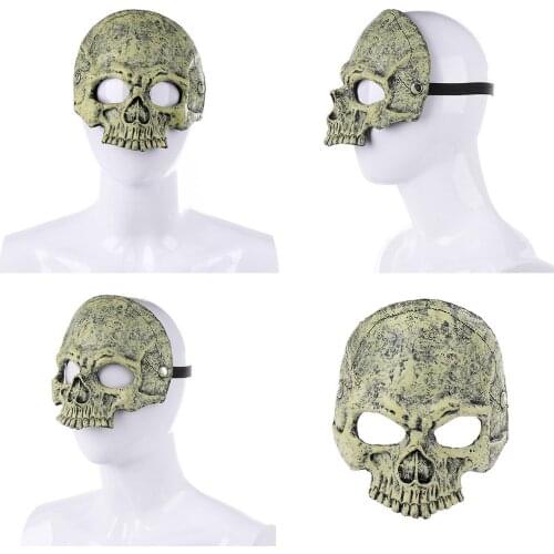 Halloween Mask Skull Mask White Skull Scary Half Mask For Halloween Props Halloween Party Cosplay Props Dropshipping