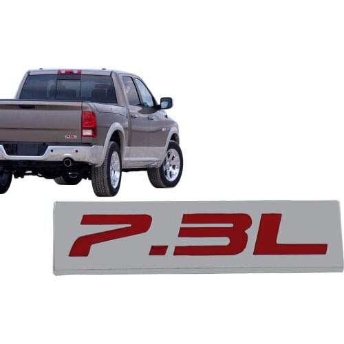Chrome Red 7.3L 7.3 L for Engine Fender Trunk Lid Emblem Decal Badge Sticker