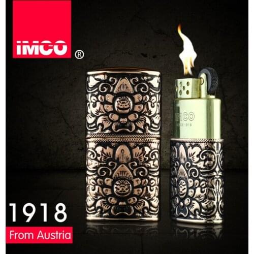 IMCO Austria Vintage Copper Lighter Inflatable Kerosene Lighter Cigarette Oil Torch Lighter Smoking Accessories Gift for Men