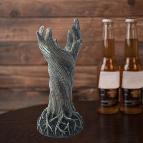 Creative Tree Stump Shape Flowerpot Tree Trunk Shaped Planter Statue Resin Art Flower Pot Garden Vase Ornament Decoration