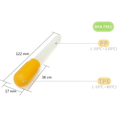 Toddler silicone plastic feeding tool ears pipette liquid dropper baby medical feeder 2pcs / set on sale KD3045