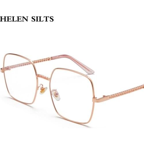 Fashion Square Sunglasses For Women Clear Anti-blue light Glasses Frame Female Vintage Punk Sun Glasses Women Eyewear Oculos