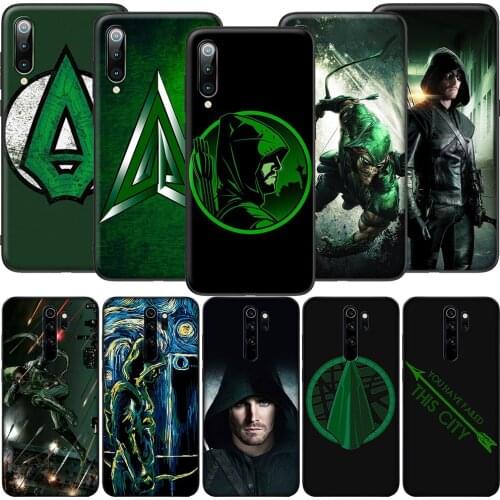GX79 Green Arrow Soft Silicone Case for Redmi Note 4X 5 5A Prime 6 6A 7 7A 8 8A 8T 9 9A 9C 9S Pro Lite