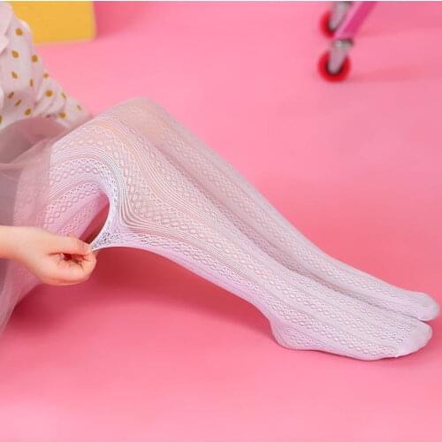 New nice good quality children girls pantyhose fashion casual white black cotton stretch thin breathable tights for kids girls
