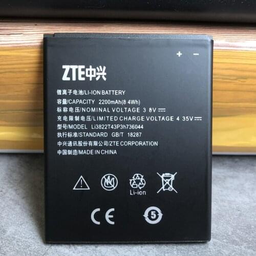 100% Original New High Quality Battery 2200mAh Li3822T43p3h736044 For ZTE Blade L4 A460 Mobile Phone Batteries