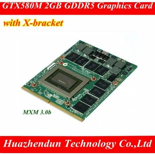 Original N12E-GTX2-A1 video card GTX580M 2G GDDR5 game card notebook graphics card for Dell Alienware M15X M17X M18X series