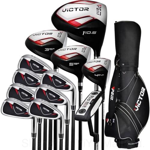 PGM-Victor Golf Adult Cue Kit Junior Clubs Golf Driver Mens Complete Set Clubs /Covers Full Set Putters Wood Irons Standard Bag