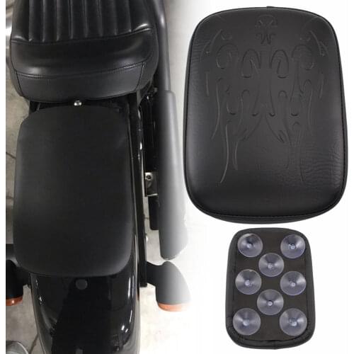 Motorcycle Rear Passenger Cushion 8 Suction Cups Pillion Pad Suction Seat For Harley Honda Yamaha Kawasaki Suzuki Bobber