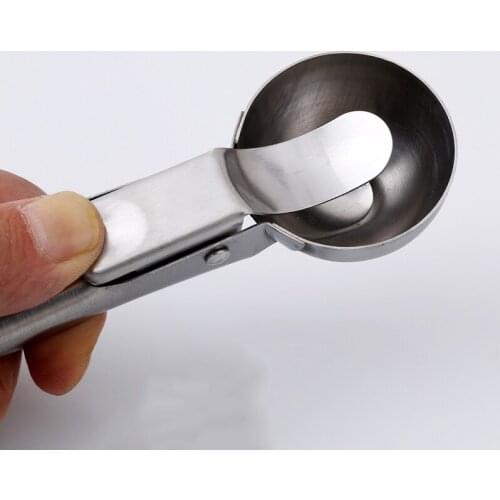 Popular Ice Cream Tools Portable Stainless Steel Non-stick Anti-feeze Ice Cream Scoop Spoon For Home Kitchen Accessories