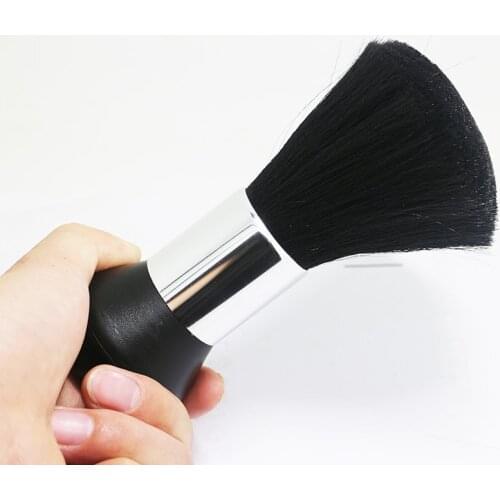 Professional Soft Black Neck Face Duster Brushes Barber Hair Clean Hairbrush Salon Cutting Hairdressing Styling Makeup Tool