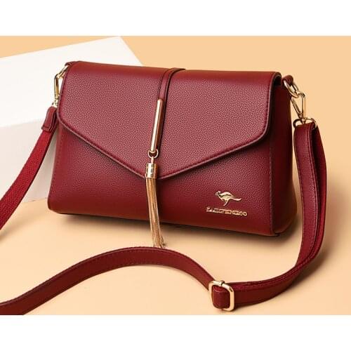 Luxury Designer Handbag Brand Crossbody Bags for Women 2021 High Quality Leather Purses and Handbags Tassel Women Shoulder Bag