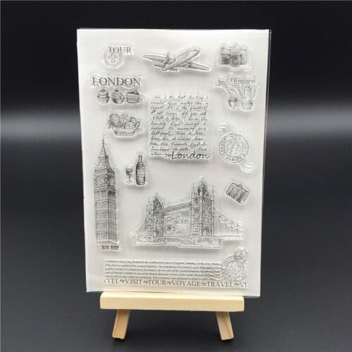 LONDON Transparent Clear Silicone Stamp/Seal for DIY scrapbooking/photo album Decorative clear stamp sheets A389