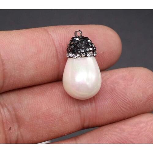 Trendy Natural Shells Pendant Round Mother of Pearl Shell Pendants for Jewelry Making DIY Charm Necklace Earring Accessories