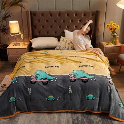 Weighted Bed Blanket Sofa Thickened Mink Comfy Fleece High Density Soft Warm Comfortable Blanket Spring Autumn Summer Bedspread