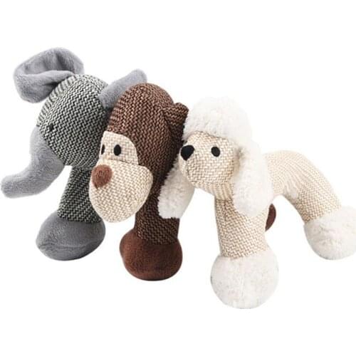 Dog Chew Toys For Small Large Dogs Pet Puppy Squeaky Toys Dog Bite Resistant Plush Animal Chew Toys Pet Dog Interactive Products