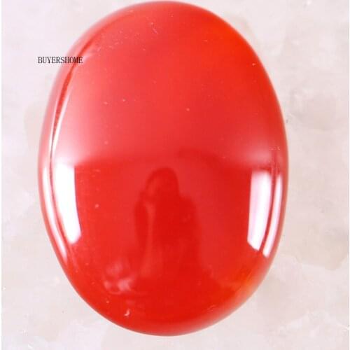 1Pair CAB Cabochon 22x30MM Oval Natural Stone Bead For Making Necklace Bracelet Earrings Red Carnelian K531