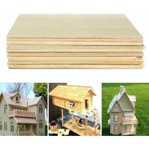 10 pieces/set of wood board light board material 100x100x1mm DIY house ship airplane model toy craft