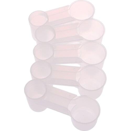 Plastic Bird Feeder Clear Water Bottle Drinker Cup for Pigeon Bird Accessories 5Pcs