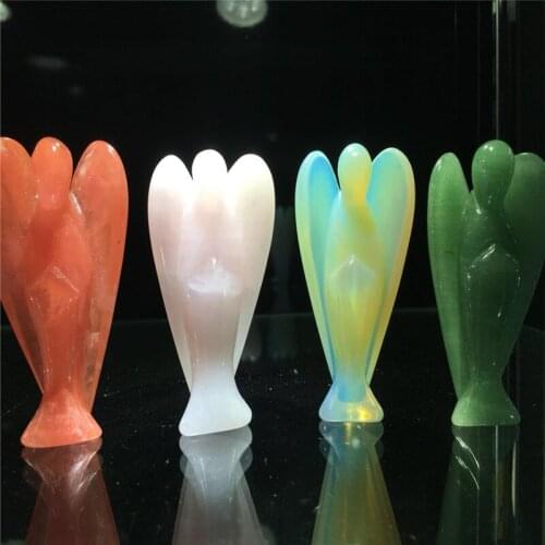 6-8cm, new style natural crystal carving angel for home decoration