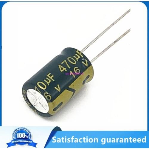 20pcs/lot P65 470uf16V Low ESR/Impedance high frequency aluminum electrolytic capacitor size 8*12 16V 470uf 20