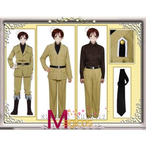 Anime APH Axis Powers Hetalia South Italy Military Uniform Cosplay Party Costume Custom Made