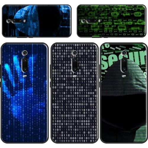 Hacker Binary Matrix Rain Case For POCO F3 M3 Pro POCO X3 Pro Coque For Xiaomi Mi 11 Ultra 10T Pro Mi Note 10 Lite