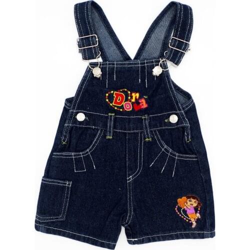 Pattern Random Color Fashion Baby Boys Girls Bib Pants Child Denim Overall Trousers Kids Cartoon Infant Jeans Jumpsuits Pants