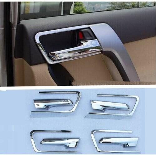 For Toyota Prado FJ150 2010-2020 Chrome Inner Door Handle & Bowl Cover Trim 8pcs Car modification Auto parts