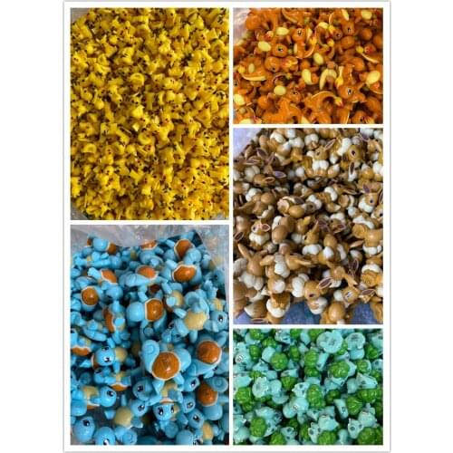 5pcs Pokemon Action Figure Cup Pocket Monster Toys Dedenne Fennekin Bunnelby Lucario Mudkip Squishy Tiny Figure