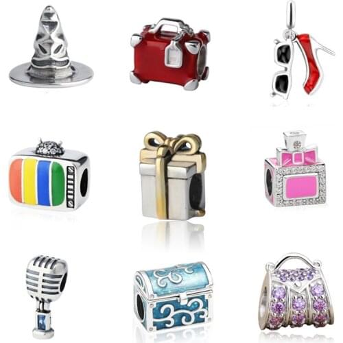 European Love Charm Original 925 Sterling Silver Charms Beads Fit Authentic European Bracelet Jewelry Making Gift for Women Gift