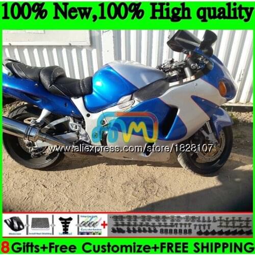 GSXR 1300 For SUZUKI Hayabusa GSXR-1300 2002 2003 2004 2005 2006 2007 Blue white 49BS.131 GSXR1300 96 02 03 04 05 06 07 Fairing