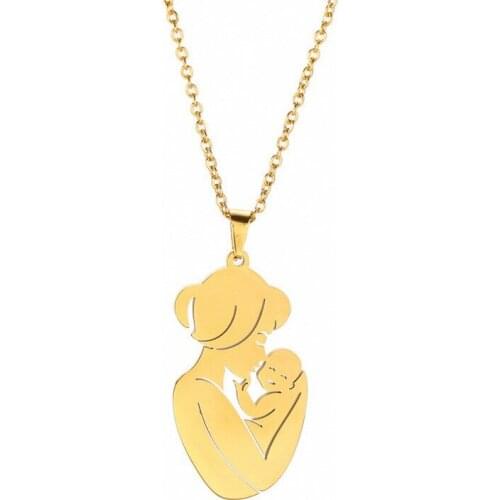 Custom Baby Mom Engrave Name Necklace Jewelry Family Love Baby Pregnant Gifts For Mother Stainless Steel Women Baby Birth Kids