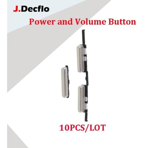 JDecflo 10Pcs/Lot Power Button And Volume Side Button Keys For Samsung Galaxy J7 J710 (2016) / J5 J510 (2016) Power Volume