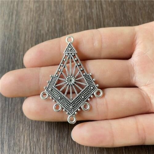 JunKang 10pcs metal diamond-shaped end buckle for DIY sweater chain necklace connector wholesale jewelry alloy jewelry