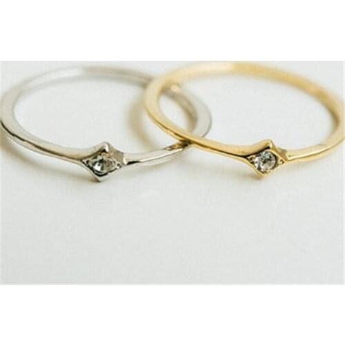 Dainty slim knuckle ring, plated rings -color pineapple rings shape design for women